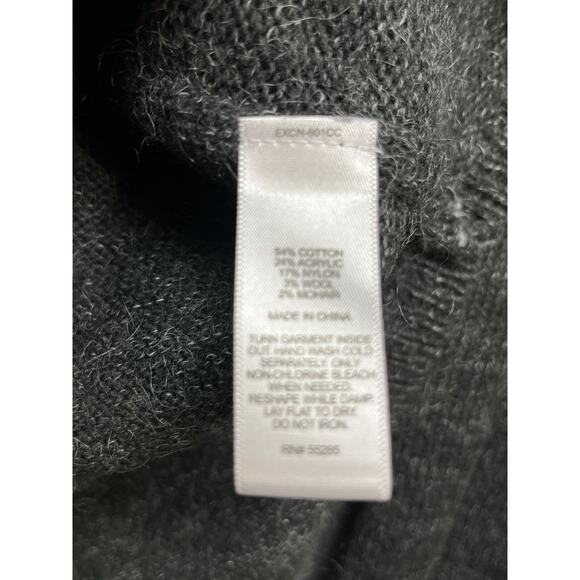 EXPRESS Sweater Womens small gray wool/mohair blend grommet Pullover Casual - Picture 3 of 7